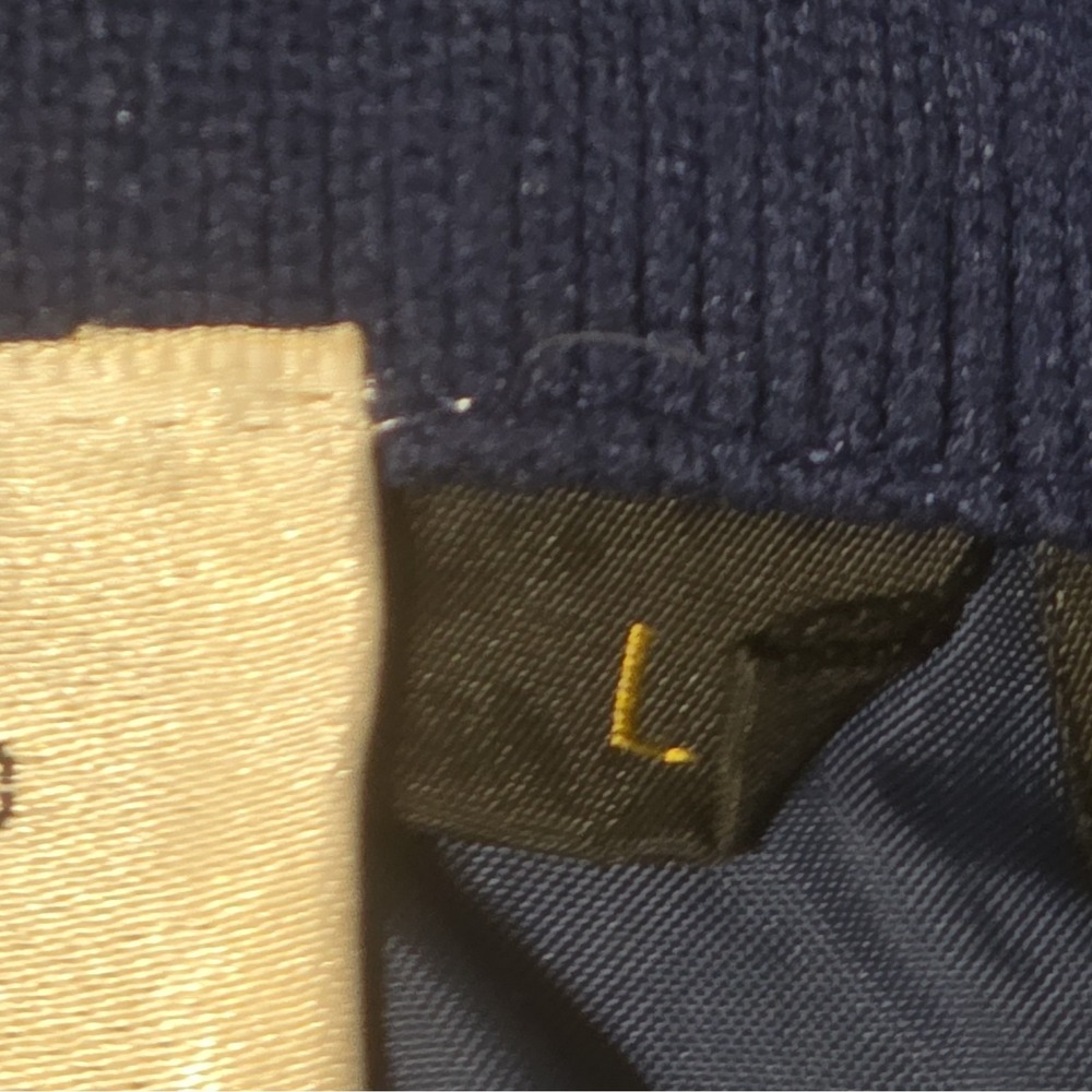 Izod Lacoste Blue Bomber Jacket Men's Size L Full Zip Stand-Up Collar Logo - Picture 6 of 16
